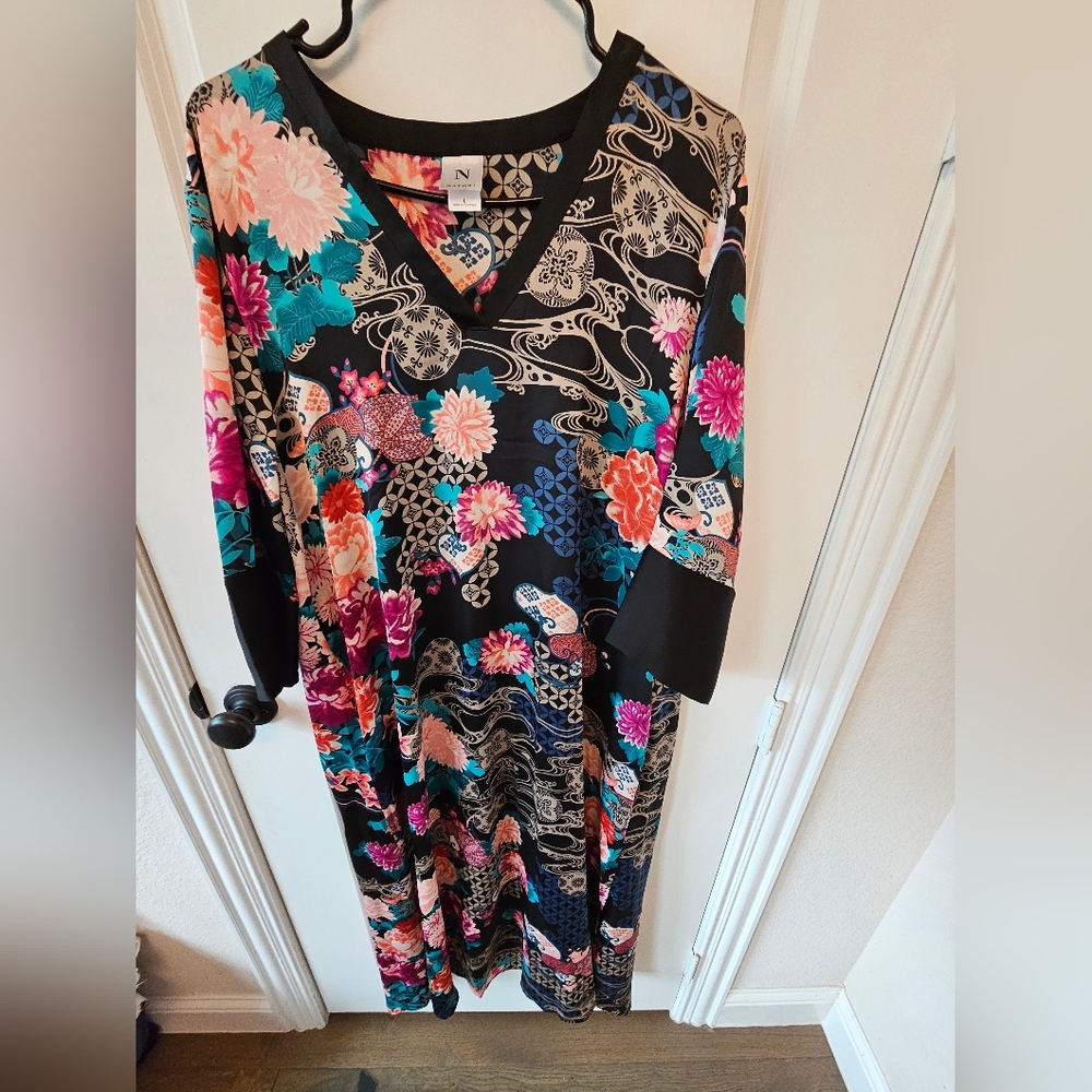Floral Black Dress